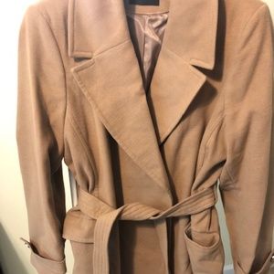 Dorothy Perkins Camel Belted Wrap Coat Size 18